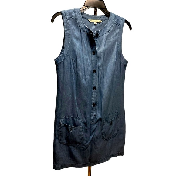 Trina Turk Shift Tank Dress Blue denim dress size 4 - Picture 1 of 8